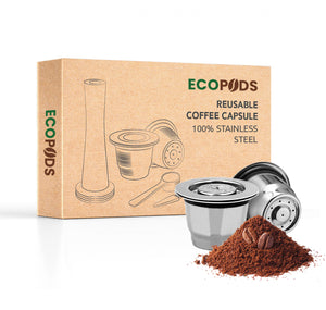 Ecopods™ reusable pod for Nespresso, 100% stainless steel