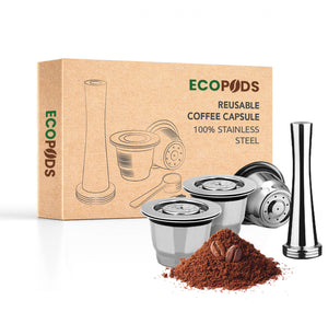 Ecopods™ reusable pod for Nespresso, 100% stainless steel