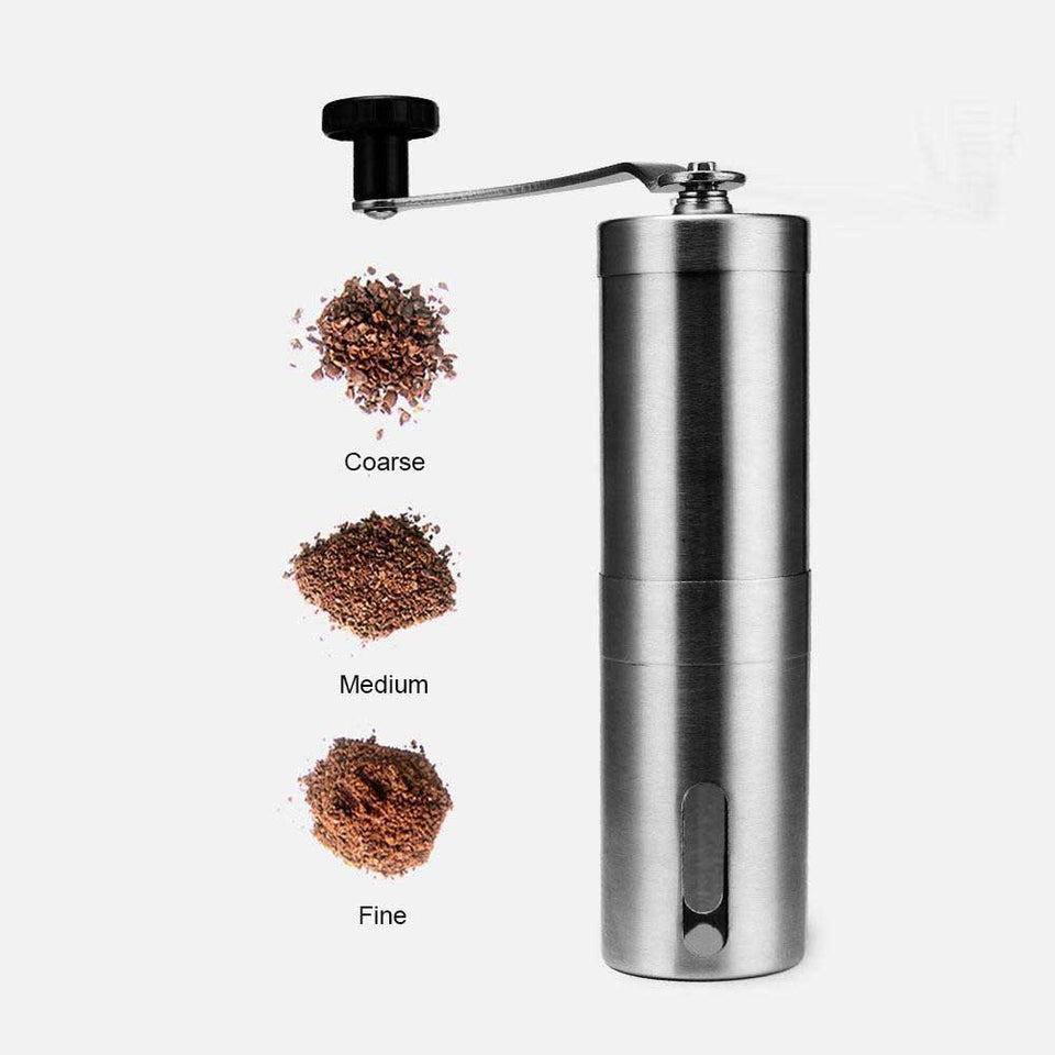 NEW - Manual coffee grinder, 100% stainless steel